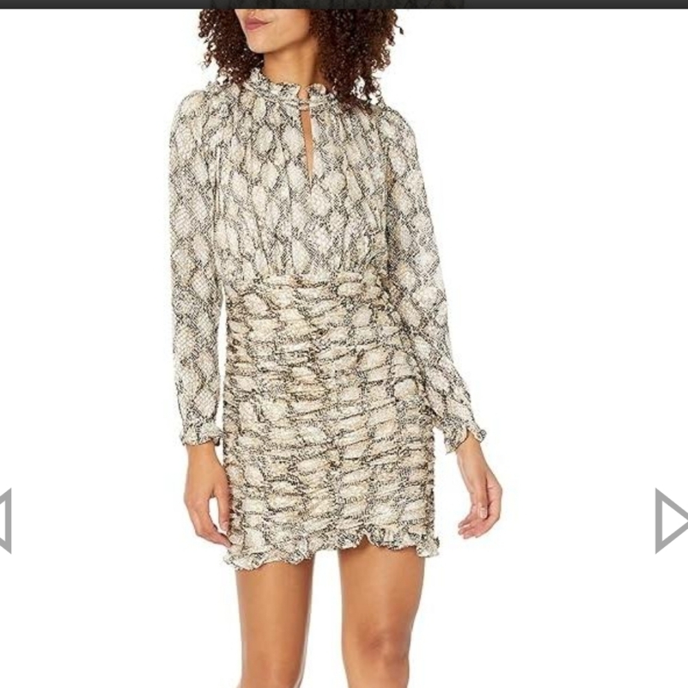 BCBGMAXAZRIA SNAKE PRINT DRESS